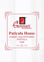 New released of GANPATI PATIYALA HOUSE VOL 8 by GANPATI COTTON SUITS Brand