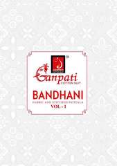 New released of GANPATI BANDHANI VOL 1 by GANPATI COTTON SUITS Brand