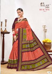 Authorized BALAJI COTTON IKKAT WAX SAREE VOL 1 Wholesale  Dealer & Supplier from Surat