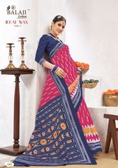 Authorized BALAJI COTTON IKKAT WAX SAREE VOL 1 Wholesale  Dealer & Supplier from Surat