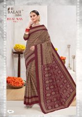 Authorized BALAJI COTTON IKKAT WAX SAREE VOL 1 Wholesale  Dealer & Supplier from Surat