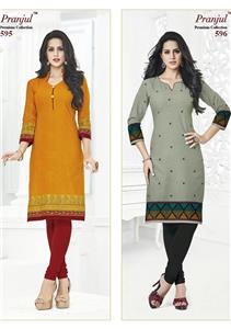 Wholesale Pranjul Pankhuri Kurti Fabrics