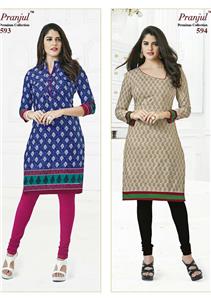 Wholesale Pranjul Pankhuri Kurti Fabrics