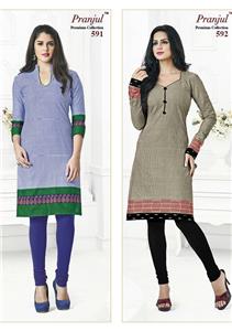 Wholesale Pranjul Pankhuri Kurti Fabrics