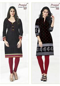 Wholesale Pranjul Pankhuri Kurti Fabrics