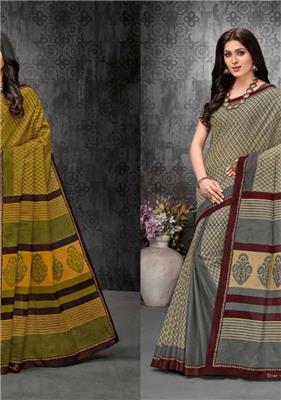 DEEPTEX MOTHER INDIA VOL 30 pure cotton printed  saree