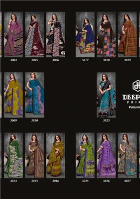 DEEPTEX MOTHER INDIA VOL 30 pure cotton printed  saree