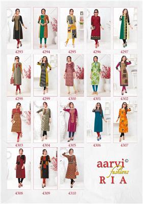 AARVI RIA VOL 1 UNSTITCHED KURTIS SUPPLIER