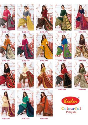 BAALAR COLORFUL PATIYALA VOL 1 READYMADE_WHOLESALE_PURE_COTTON_SUITS_17