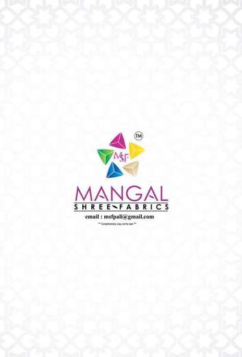 New released of MSF MASTANI RUHI VOL 10 by MANGAL SHREE FABRICS Brand