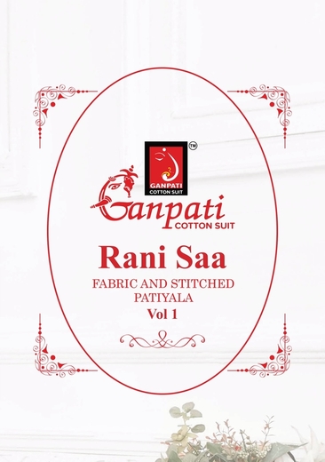 New released of GANPATI RANI SAA VOL 1 by GANPATI COTTON SUITS Brand