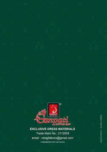 New released of GANPATI BANDHANI VOL 1 by GANPATI COTTON SUITS Brand