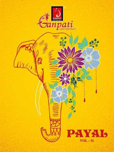 New released of GANPATI PAYAL STITCHED VOL 31 by GANPATI COTTON SUITS Brand
